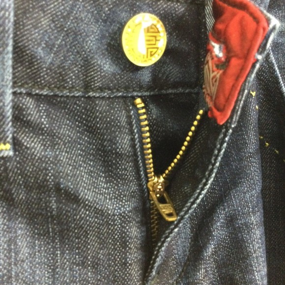 Fortune Womens Beijing Belle Boot Cut Dark Wash Stretch Blue Denim Jeans Size 27 - Picture 12 of 13